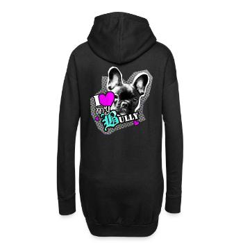 Bully - bouledogue français - Amour - Sweat-shirt à capuche long Femme - noir - Dos