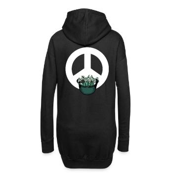 Soldat Soldaten Army Peace Symbol Schneeglöckchen - Hoodie-Kleid - Schwarz - Hinten