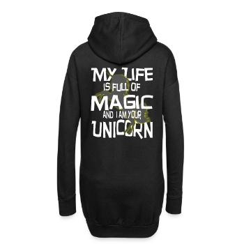Das Einhorn Logo - Hoodie-Kleid - Schwarz - Hinten