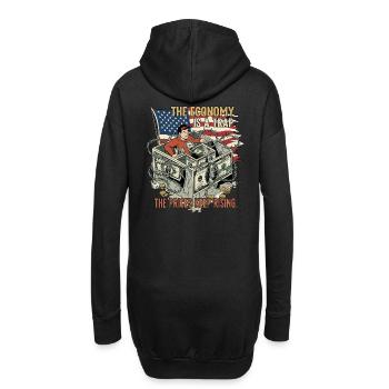 L’économie est un piège - Sweat-shirt à capuche long Femme - noir - Dos