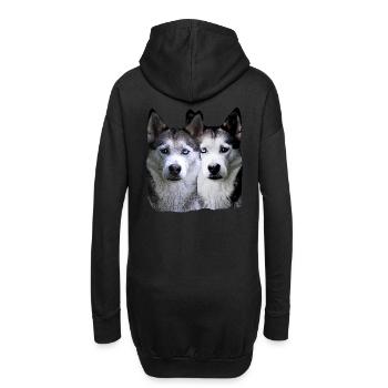 Husky Malamut Schlittenhund Rudel,hunderasse - Hoodie-Kleid - Schwarz - Hinten