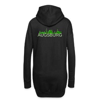 Augsbourg - skyline - Sweat-shirt à capuche long Femme - noir - Dos