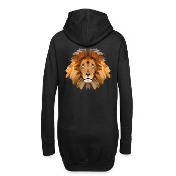 Le Roi Lion / polygone main lion oeuvre - Sweat-shirt à capuche long Femme - noir - Dos