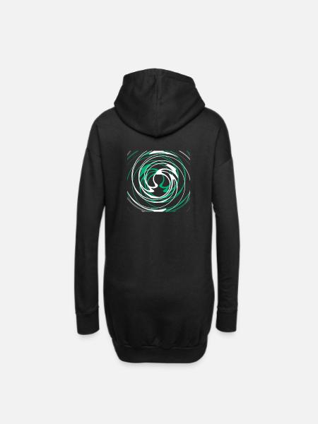 trance motives - Hoodie Dress - black