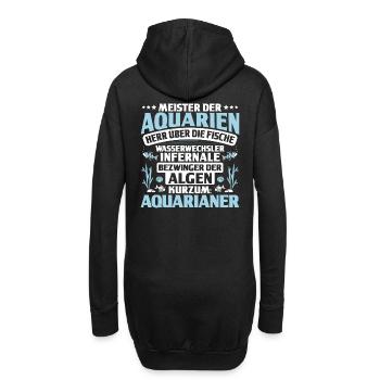 Aquaristik Aquarianer Aquarium Fische Zierfische - Hoodie-Kleid - Schwarz - Hinten