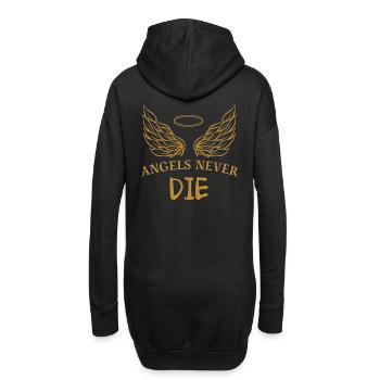 LES ANGES NE MEURENT JAMAIS - Sweat-shirt à capuche long Femme - noir - Dos
