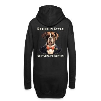 Boxen mit Stil - Hoodie-Kleid - Schwarz - Hinten