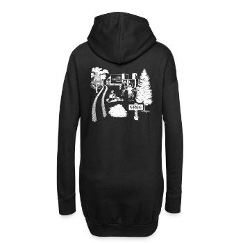 FreeTek Sounsystem free party - Sweat-shirt à capuche long Femme - noir - Dos