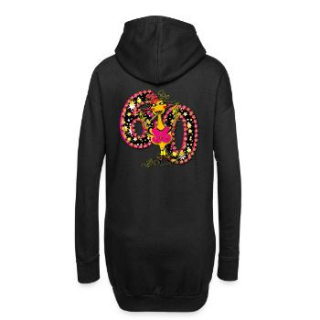 60 Jahre Geburtstag Shirt - Hoodie-Kleid - Schwarz - Hinten