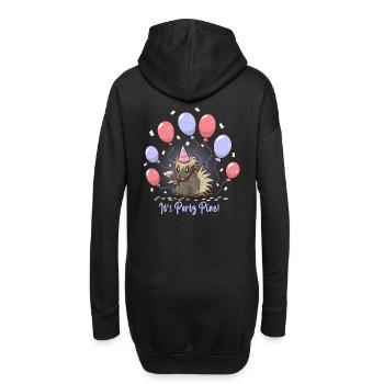 Its Party Pine - Party Stachelschwein - Hoodie-Kleid - Schwarz - Hinten