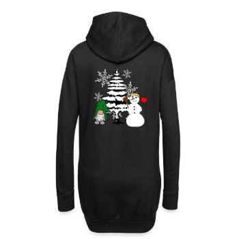 Forêt de Noël Nikolaus Schneemann Père Noël - Sweat-shirt à capuche long Femme - noir - Dos