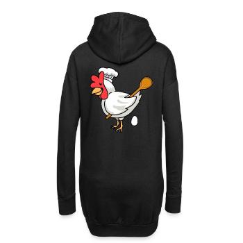 Baker Chicken Egg Cooking Spoon Bakery Egg Bake Cook - Hoodie Dress - black - Back