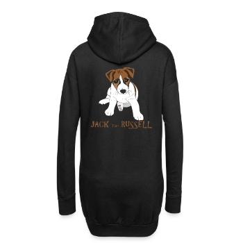 Petit chiot Jack Russell - Sweat-shirt à capuche long Femme - noir - Dos