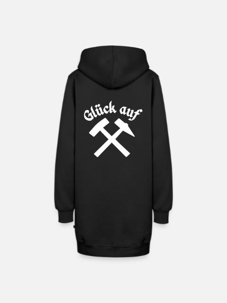 glueck auf hammer schlegel - Hoodie-Kleid - Schwarz