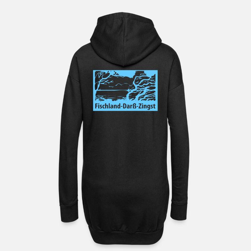 FischlandDarssZingst (WindFlüchter-Edition) - Hoodie-Kleid - Schwarz