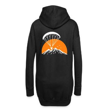 Paramotoring Rétro Design - Sweat-shirt à capuche long Femme - noir - Dos