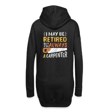 Retraite de charpentier - Sweat-shirt à capuche long Femme - noir - Dos
