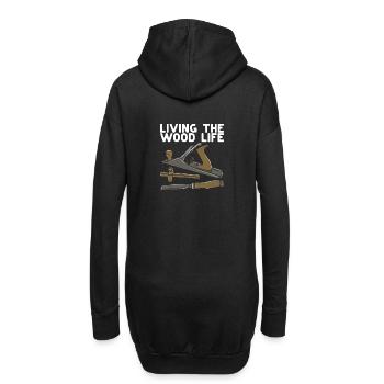 Holzarbeiter Holzverarbeitung - Hoodie-Kleid - Schwarz - Hinten