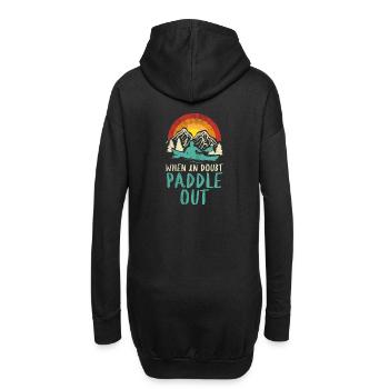 Kayak Nature Rétro - Sweat-shirt à capuche long Femme - noir - Dos