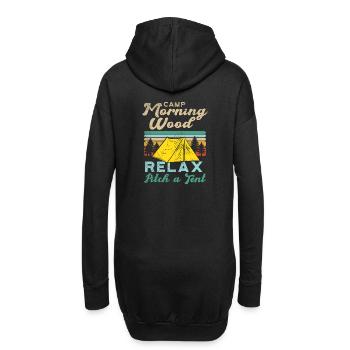 Camp Morning Wood - Hoodie-Kleid - Schwarz - Hinten