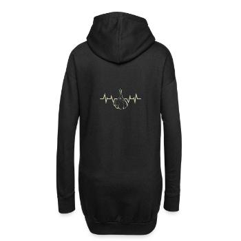 Knoblauch Pflanze - Hoodie-Kleid - Schwarz - Hinten