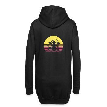 Batteur Batterie Batterie - Sweat-shirt à capuche long Femme - noir - Dos