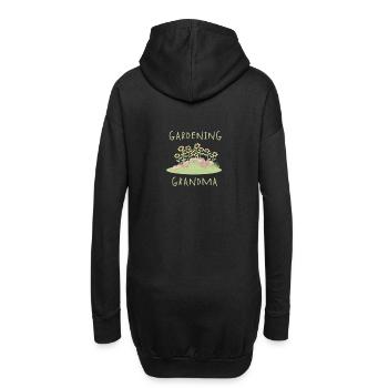 Gardening Grandma - Hoodie-Kleid - Schwarz - Hinten
