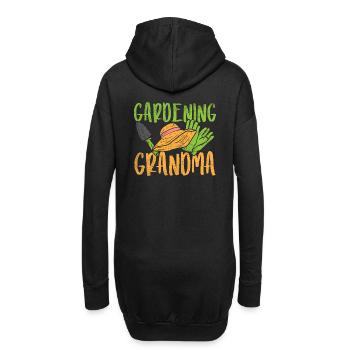 Gardening Grandma - Hoodie-Kleid - Schwarz - Hinten