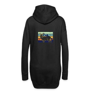 Deer Retro - Hoodie Dress - black - Back