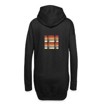 Vintage Trumpet Design - Hoodie-Kleid - Schwarz - Hinten