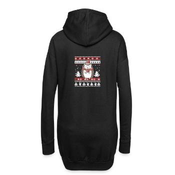 Hérissons Noël - Sweat-shirt à capuche long Femme - noir - Dos