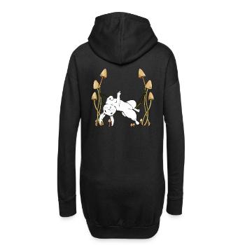 Lapin Hamac Chilling Lapin Lapins - Sweat-shirt à capuche long Femme - noir - Dos