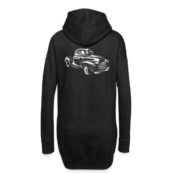 voiture classique 01 modèle de voiture classique huile de nitro rétro - Sweat-shirt à capuche long Femme - noir - Dos