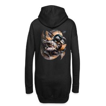 Canard élégant / Motif abstrait / Chasseur / Costume traditionnel - Sweat-shirt à capuche long Femme - noir - Dos