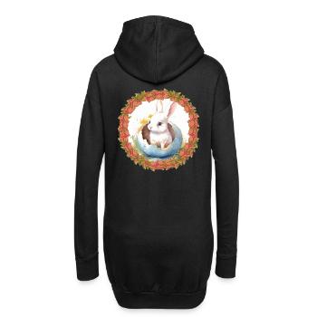 Lapin de Pâques Oeuf de Pâques Lapin de Pâques Oeuf de lapin - Sweat-shirt à capuche long Femme - noir - Dos