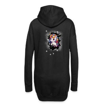 Licorne Licornes Créatures mythiques Animaux mythiques Enfant Bébé - Sweat-shirt à capuche long Femme - noir - Dos