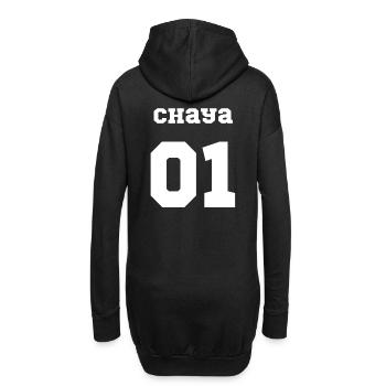 Chabo Chaya Valentinstag Geschenk king queen Paare - Hoodie-Kleid - Schwarz - Hinten