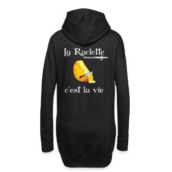 La Raclette c'est la vie cadeau - Sweat-shirt à capuche long Femme - noir - Dos