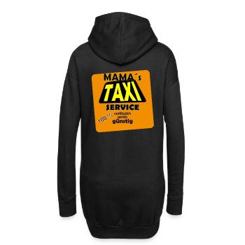 Mama Taxi immer bereit - Hoodie-Kleid - Schwarz - Hinten