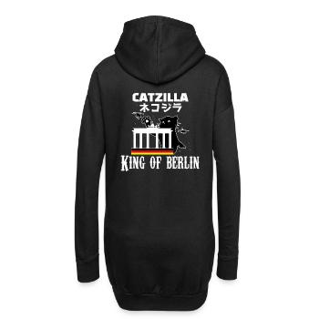 Catzilla Berlin, cadeau de chemise de cinéma de film de chat FUN - Sweat-shirt à capuche long Femme - noir - Dos