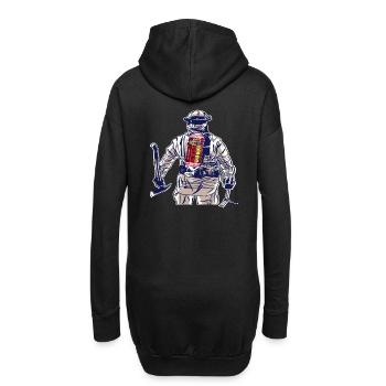 Feuerwehrmann,Energy Drink,Feuerwehr,Firefighter - Hoodie-Kleid - Schwarz - Hinten