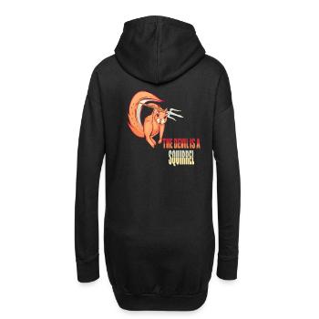 Der Teufel ist ein Eichhörnchen, Devil Squirrel - Hoodie-Kleid - Schwarz - Hinten