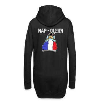 Napoléon, dormir, Nap-oleon, France, sieste - Sweat-shirt à capuche long Femme - noir - Dos