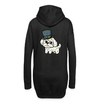 Hat Hut Dog Owner Pets Children Smaller - Hoodie Dress - black - Back