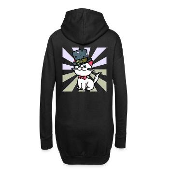 Joyeux anniversaire Félicitations Cat Cats Child - Sweat-shirt à capuche long Femme - noir - Dos