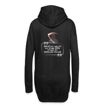 Der Tod witzig schwarzer Humor Menschen Schrift - Hoodie-Kleid - Schwarz - Hinten