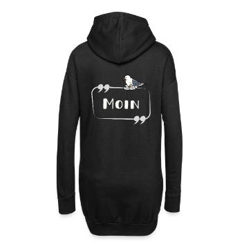 MOIN Möwe Nest Möwenmutter norddeutsch Schriftzug - Hoodie-Kleid - Schwarz - Hinten