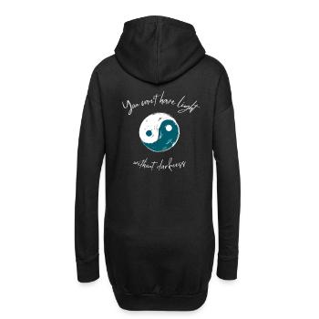 Yin Yang vous ne pouvez pas avoir de lumière sans obscurité - Sweat-shirt à capuche long Femme - noir - Dos