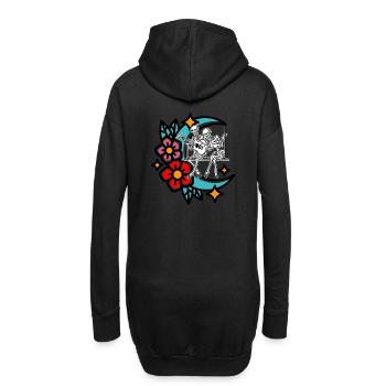 Moon Fantasy Squelette Guitare Musicien Guitariste - Sweat-shirt à capuche long Femme - noir - Dos