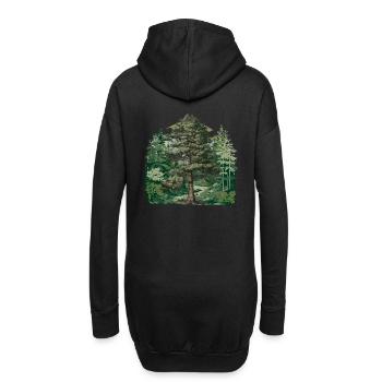 Forêt, Nature, Nature sauvage, Flore, Amoureux de la nature, Arbre - Sweat-shirt à capuche long Femme - noir - Dos